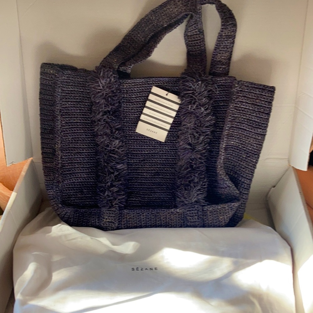 LAST DAY! RARE/NEW🌟Sézane Salma Sac navy - Picture 4 of 7